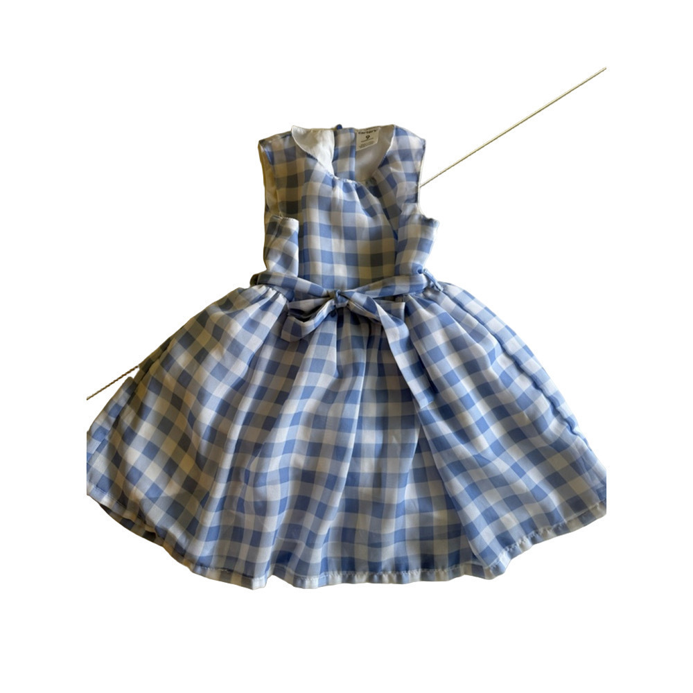 Girl's Carter's Dress Size 9 Months Blue White Checkered